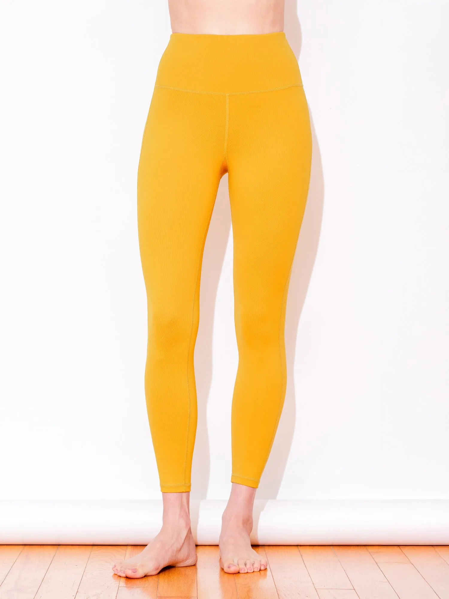 HIGH WAIST ANKLE CROPS, MARIGOLD
