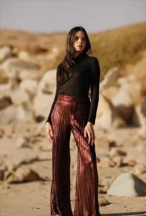 High Waist Metallic Pant
