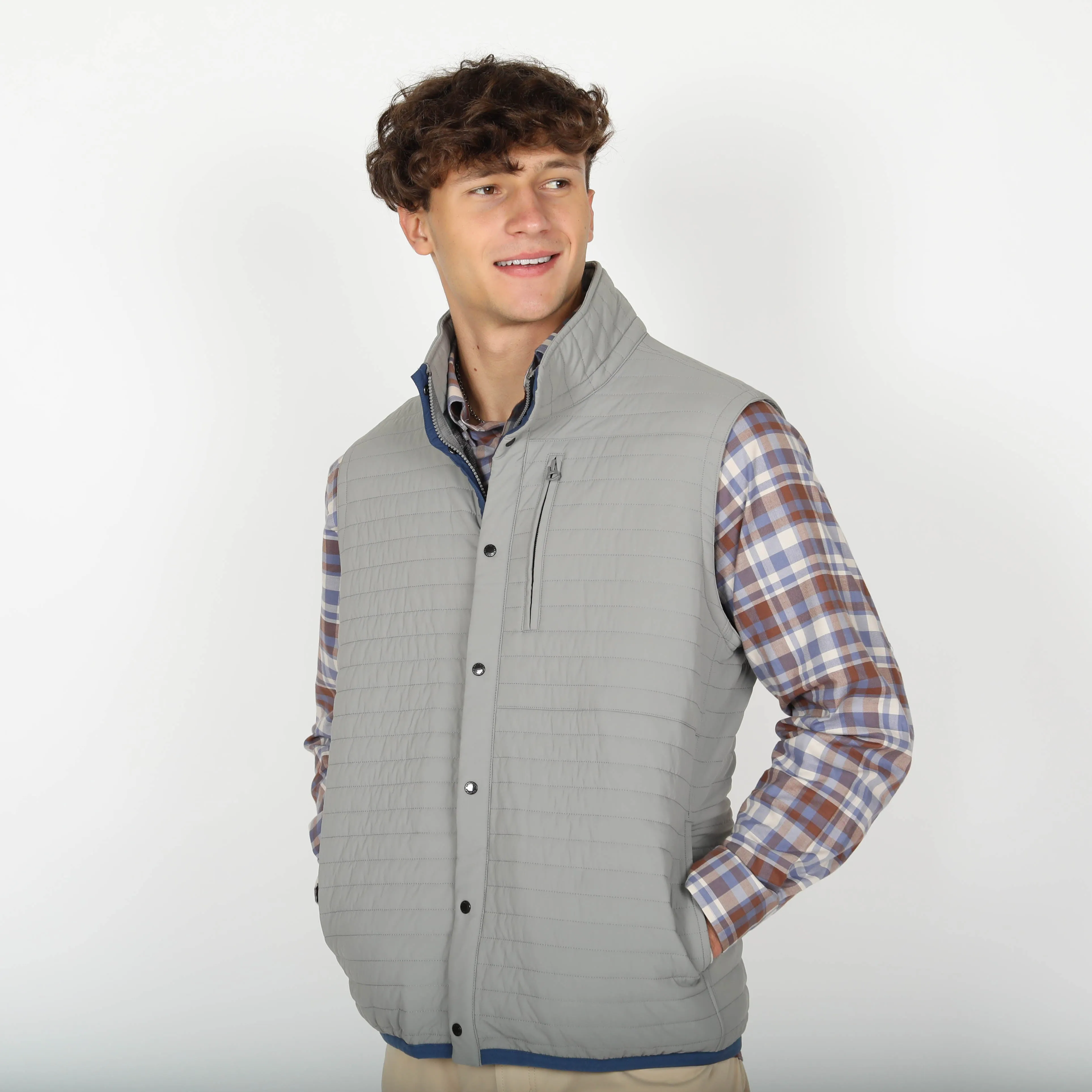 Hinton Vest- Grey Final Sale