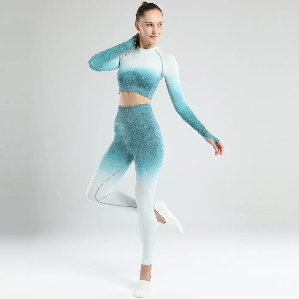 Hip-lifting Leggings Long-sleeved Seamless Fitness Yoga Suit