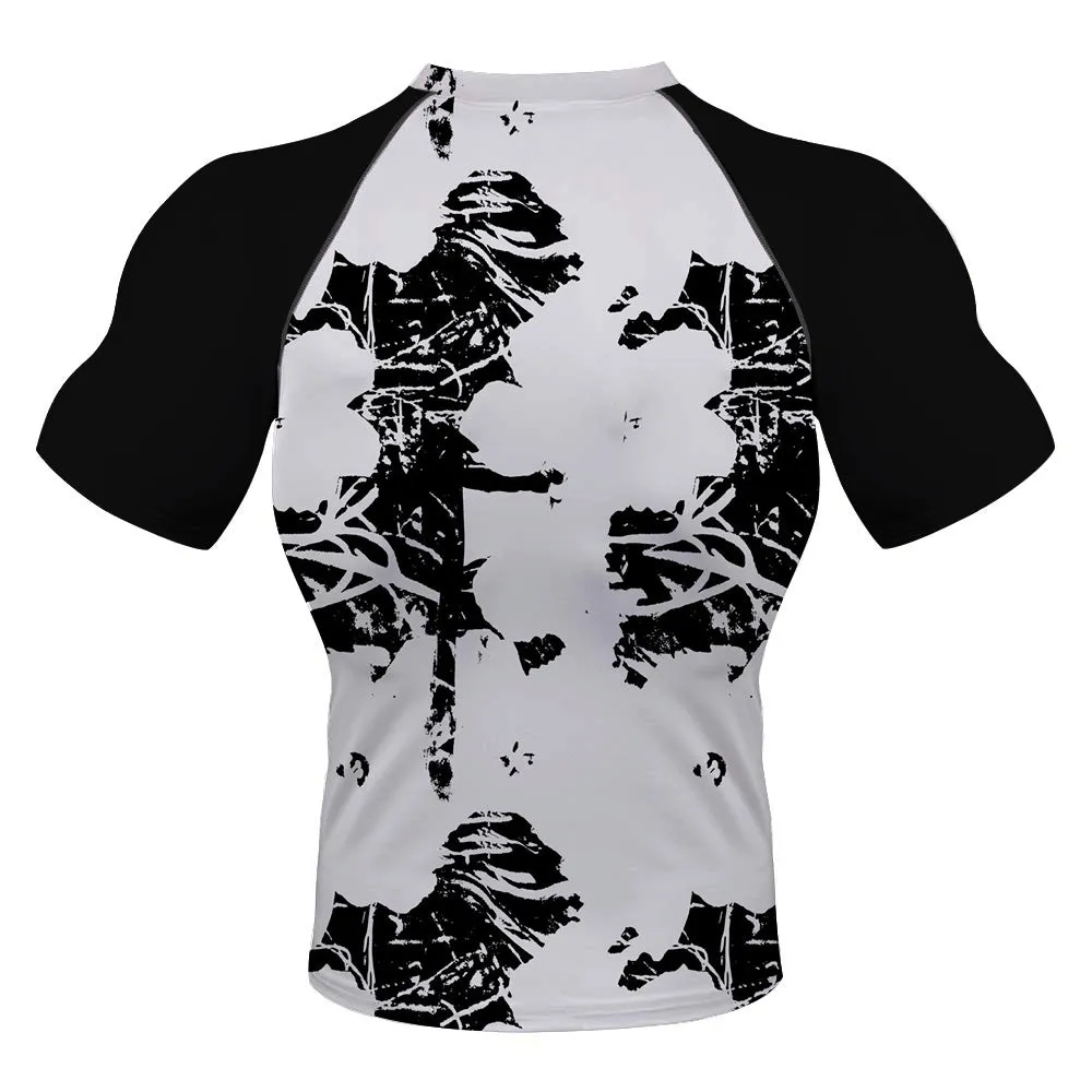 Horse Totem Black White BJJ Rash Guard