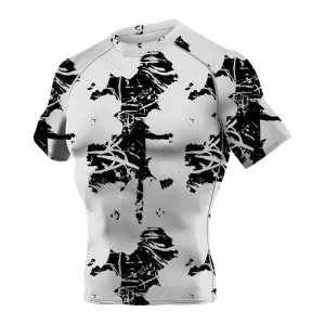 Horse Totem Black White BJJ Rash Guard