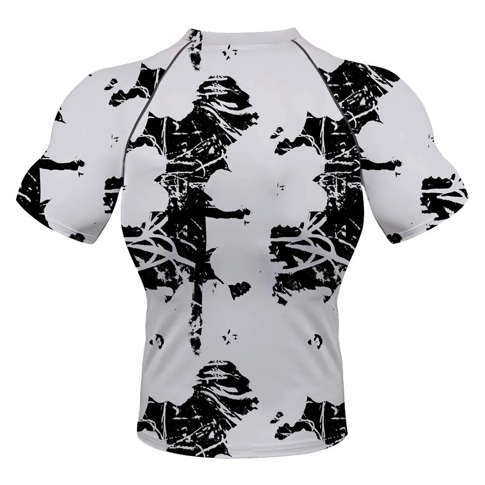Horse Totem Black White BJJ Rash Guard