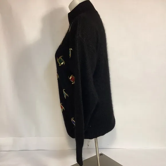 I.B. Delusion womens turtleneck sweater with bead worksize medium