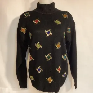 I.B. Delusion womens turtleneck sweater with bead worksize medium