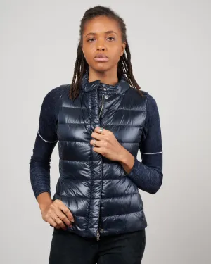 iconico nylon ultralight short vest - navy 9200