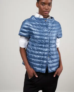 iconico "margherita" classic nylon cap sleeve (straight hem)- azzurro
