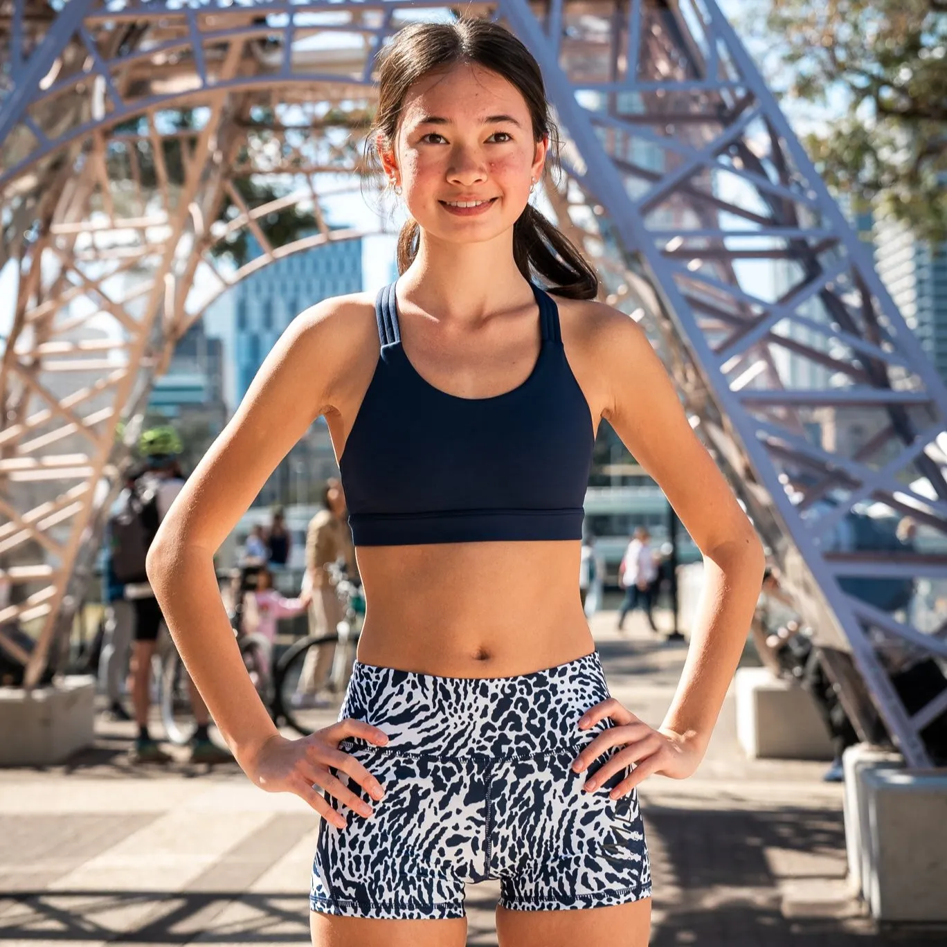 IMPI Running 6 Strap Bra Top - Navy