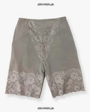 Imported Stocklot Branded Mid Waist Boyleg Panty In Net Panty Stretchable Net Lace Panty 2021