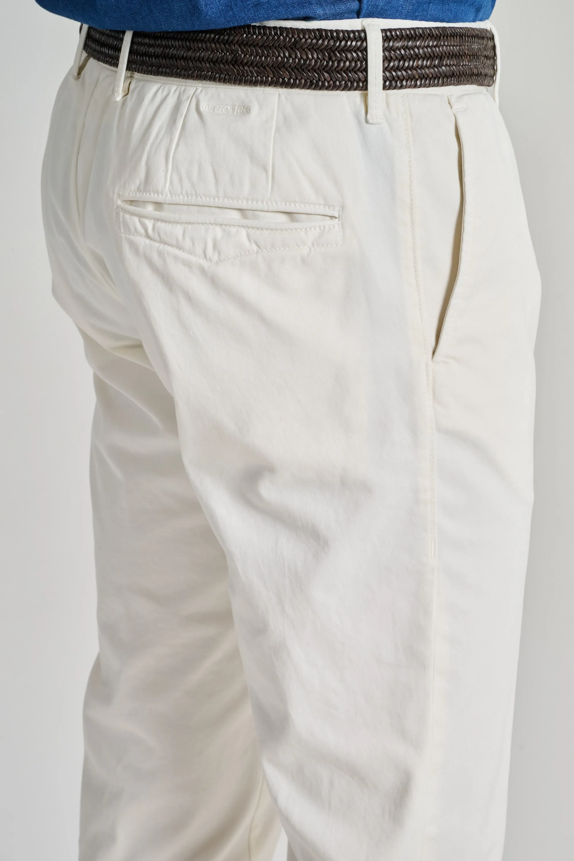 Incotex Slacks Pantalone Bianco Uomo