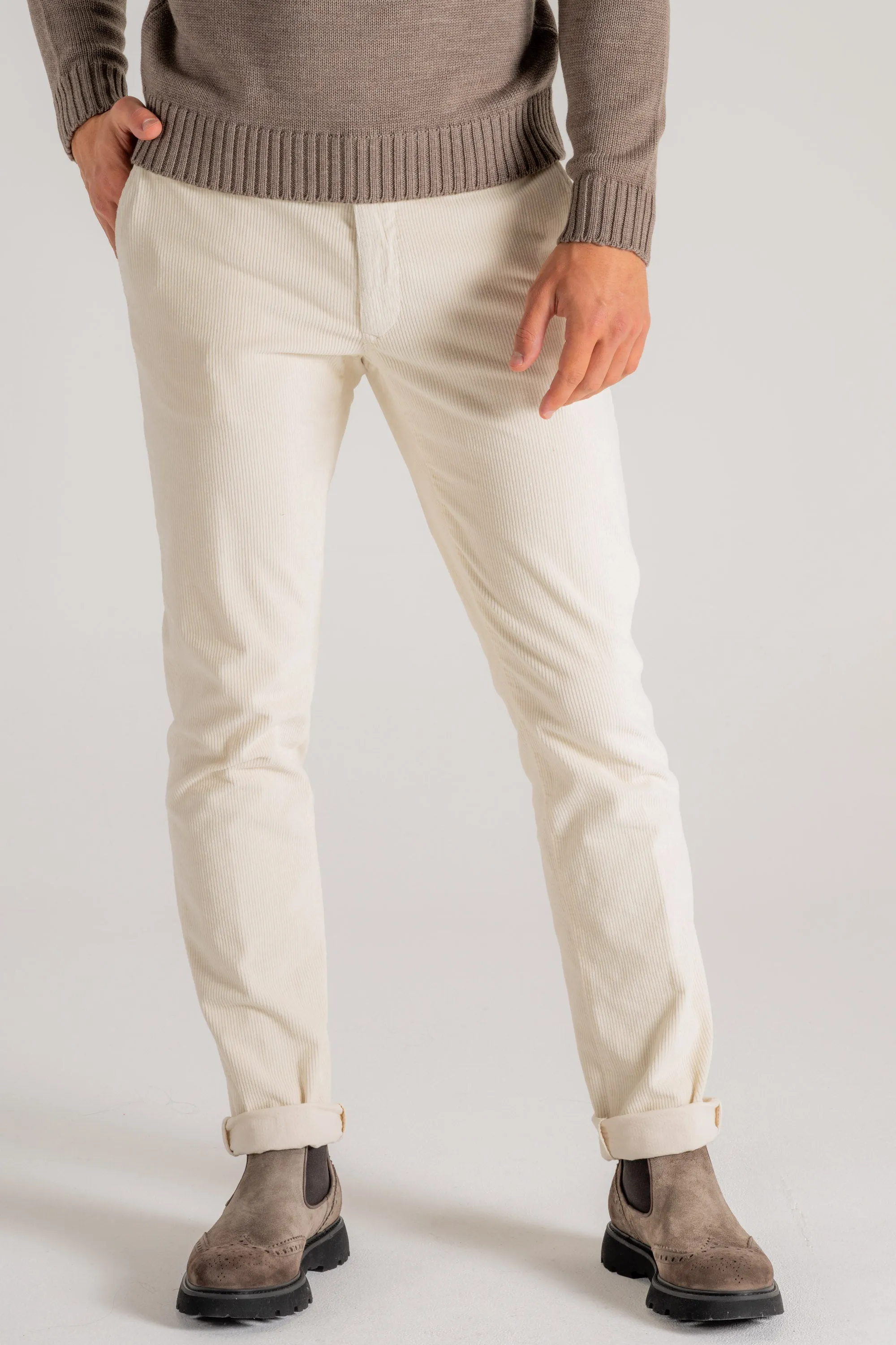 Incotex Slacks Pantalone Bianco Uomo
