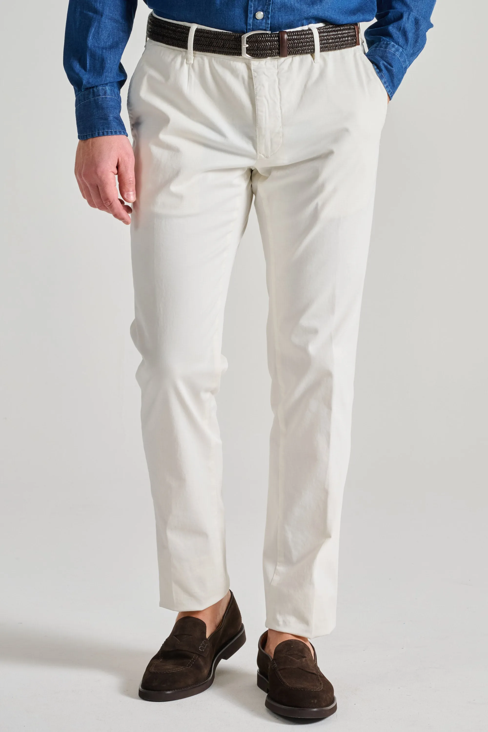 Incotex Slacks Pantalone Bianco Uomo