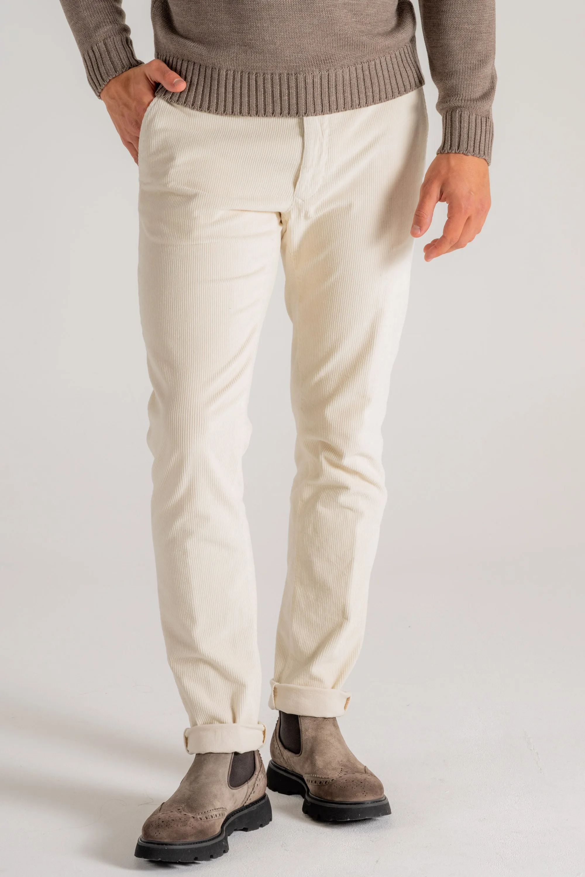 Incotex Slacks Pantalone Bianco Uomo