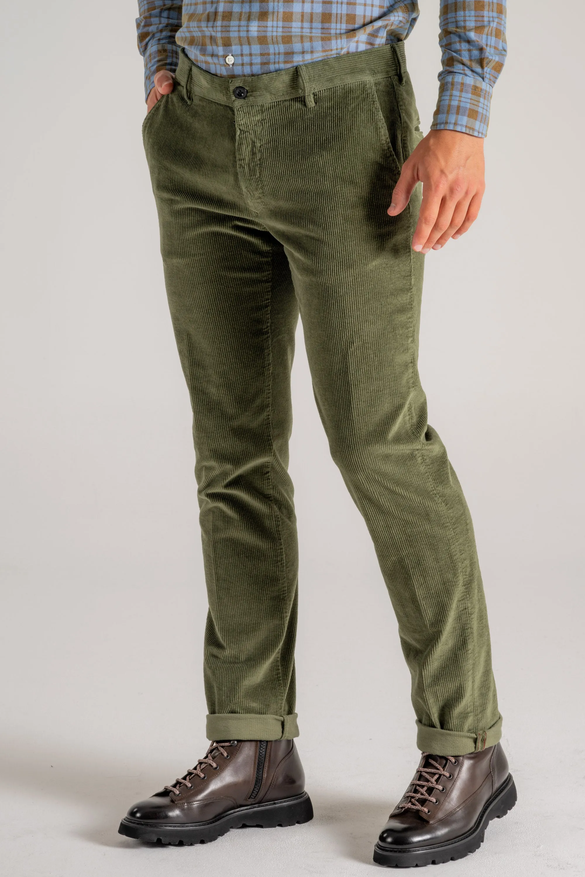 Incotex Slacks Pantalone Verde Uomo