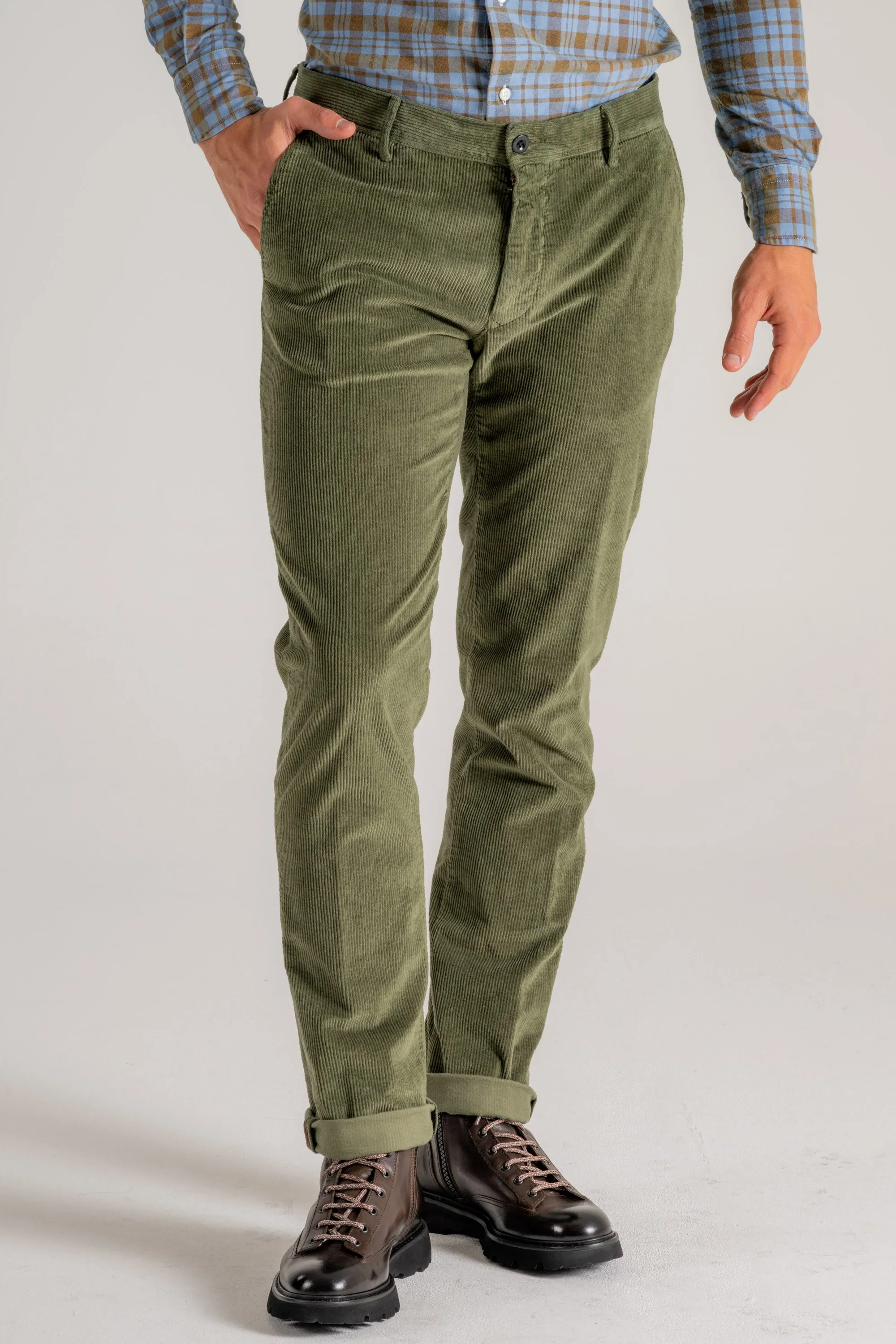 Incotex Slacks Pantalone Verde Uomo