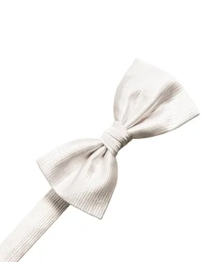 Ivory Faille Silk Bow Tie