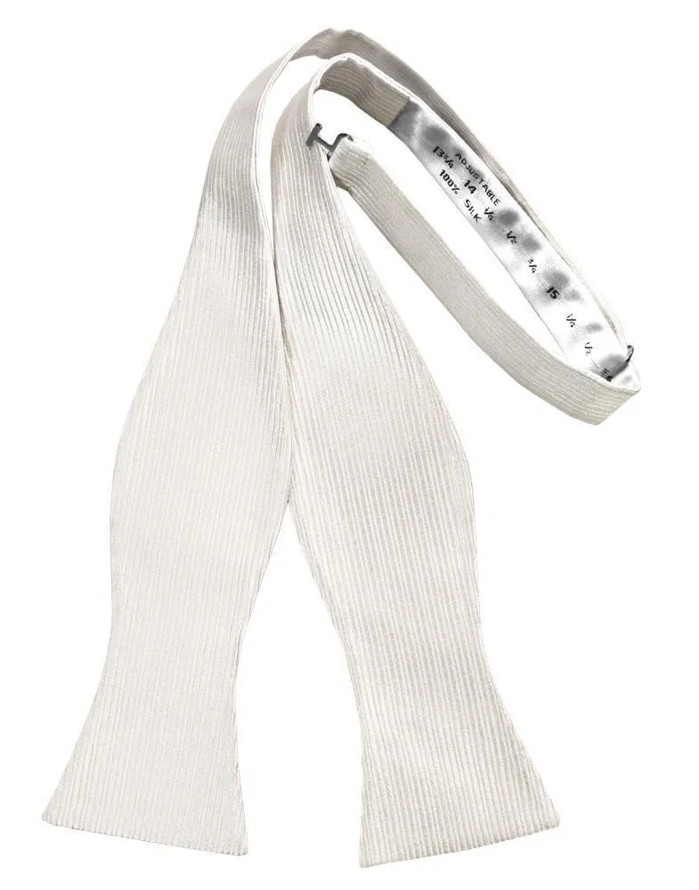 Ivory Faille Silk Bow Tie