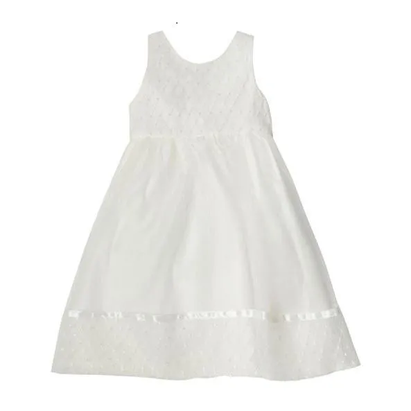 Ivory or White Christening Dress with Pearls and Headband