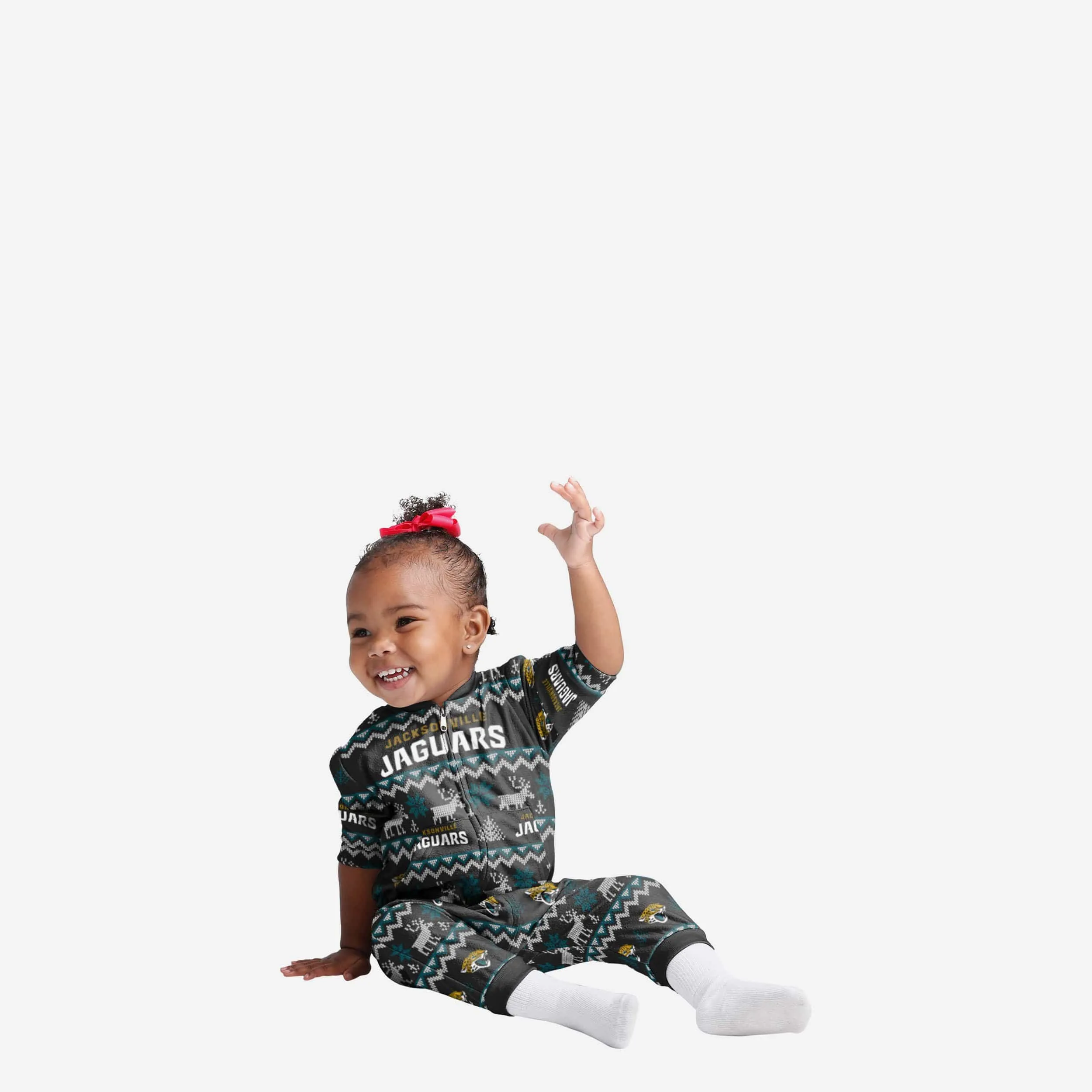 Jacksonville Jaguars Infant Ugly Pattern Family Holiday Pajamas