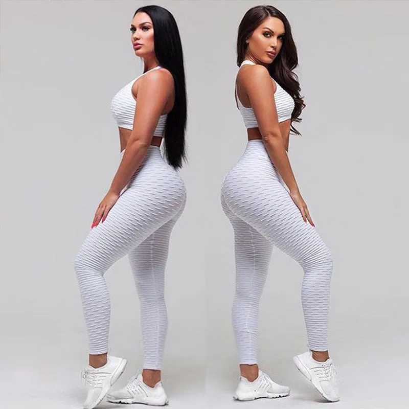 Jacquard Yoga Fitness Pants Set trendy