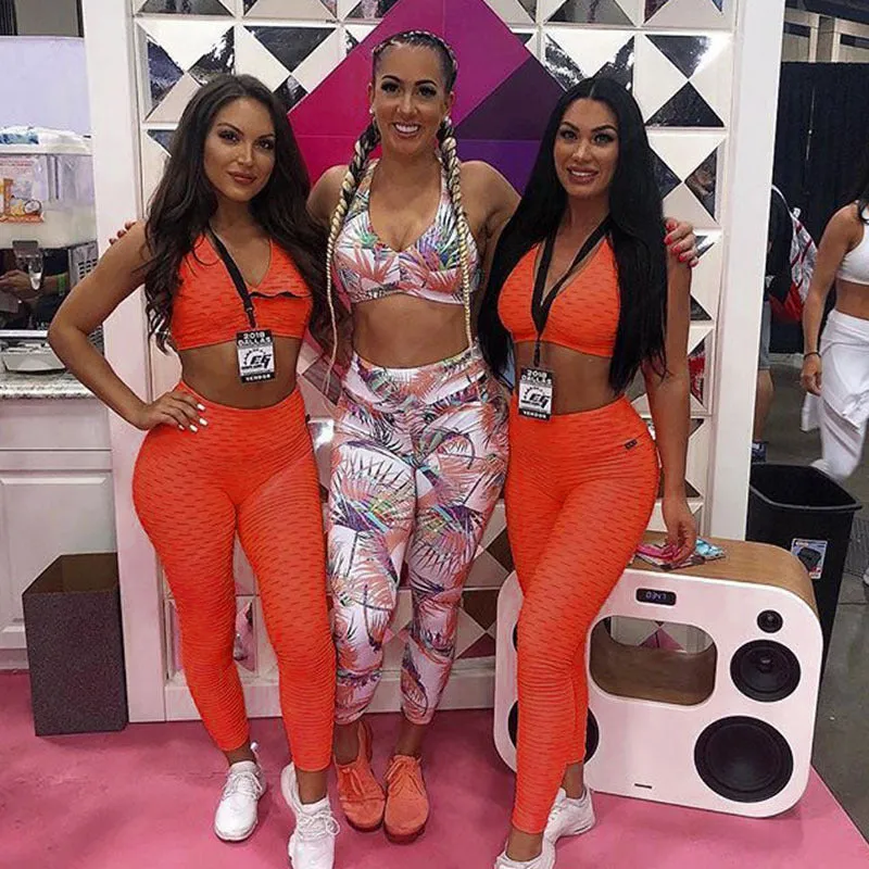 Jacquard Yoga Fitness Pants Set trendy