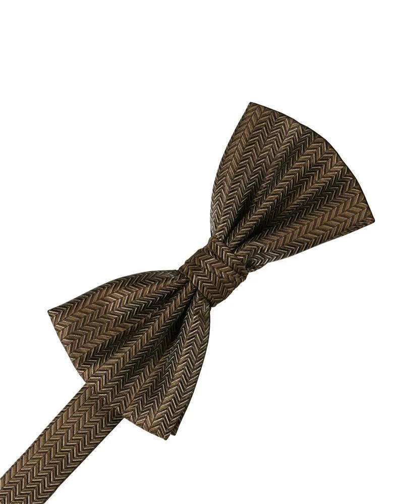 Jade Herringbone Bow Tie