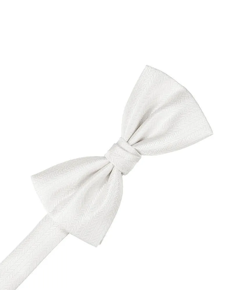 Jade Herringbone Bow Tie