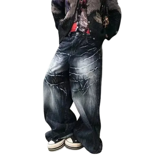 Jeansy z przejaśnieniami UNISEX