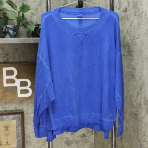 JoyLab Women's Cozy Long Sleeve Sweatshirt Blue Tattoo XXL