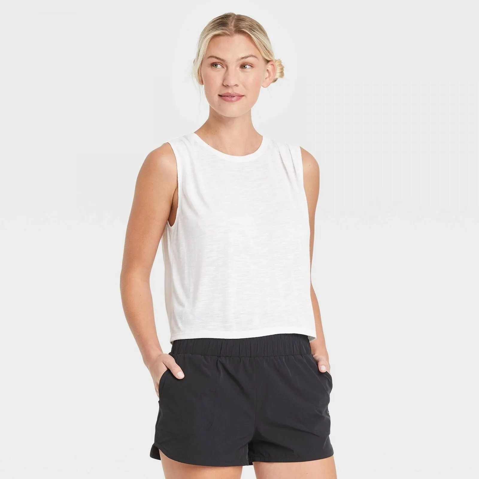 Joylab Women's Slub Tank Top White M