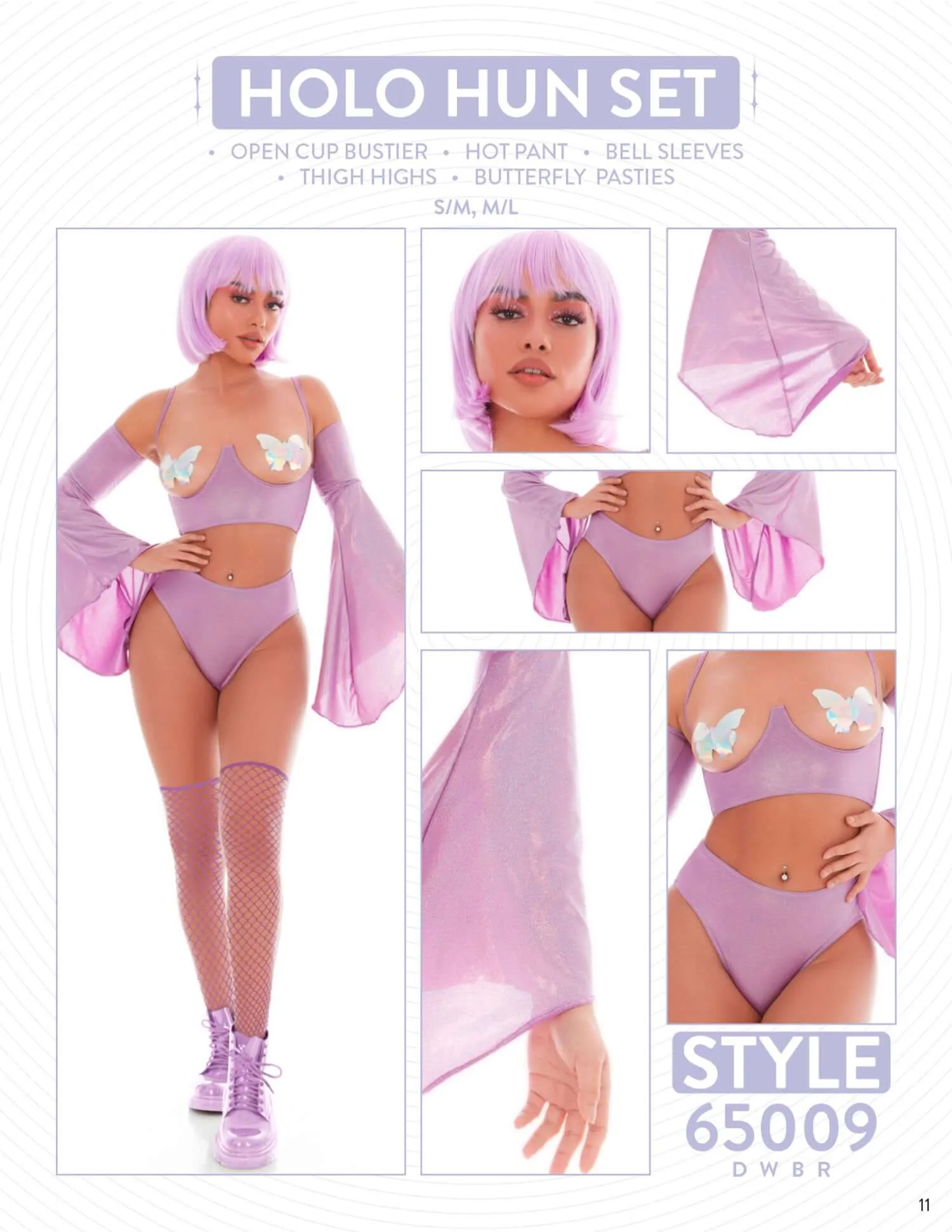 KandiHouse Holo Hun 5pc Set - Small/medium - Purple