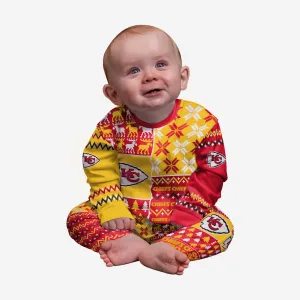 Kansas City Chiefs Infant Busy Block Family Holiday Pajamas
