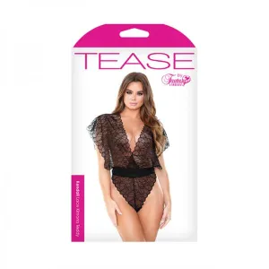 Kendall Lace Kimono Teddy L/xl Black