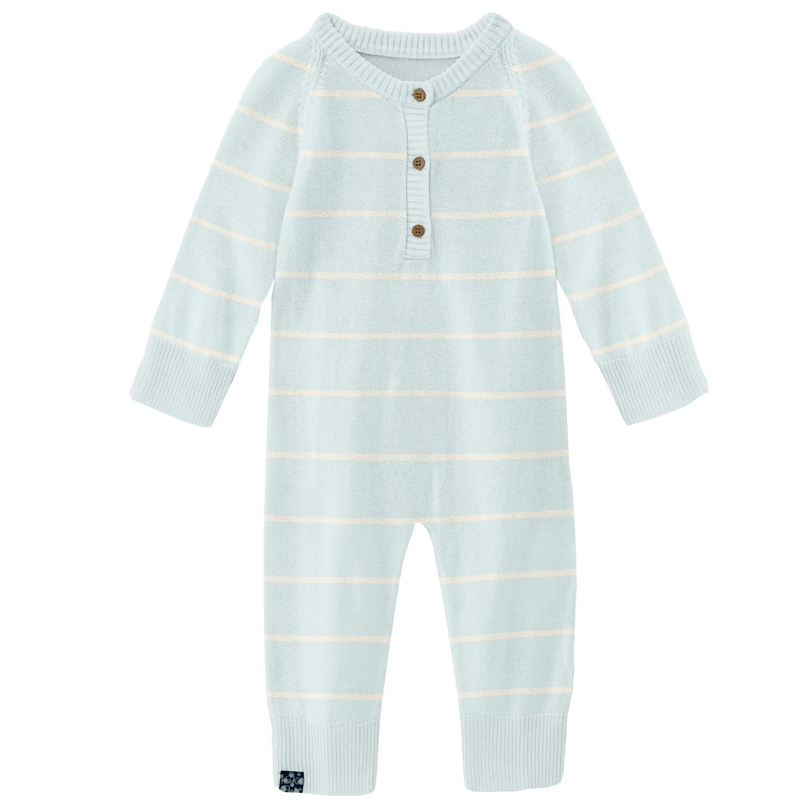 KicKee Pants Fresh Air Road Trip Stripe Knitted Henley Romper