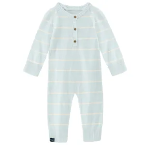 KicKee Pants Fresh Air Road Trip Stripe Knitted Henley Romper