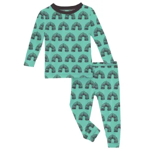 Kickee Pants Glass Spring Toy Print Long Sleeve Pajama Set
