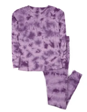 Kids Tie Dye Two Piece Cotton Pajamas   Embroidery