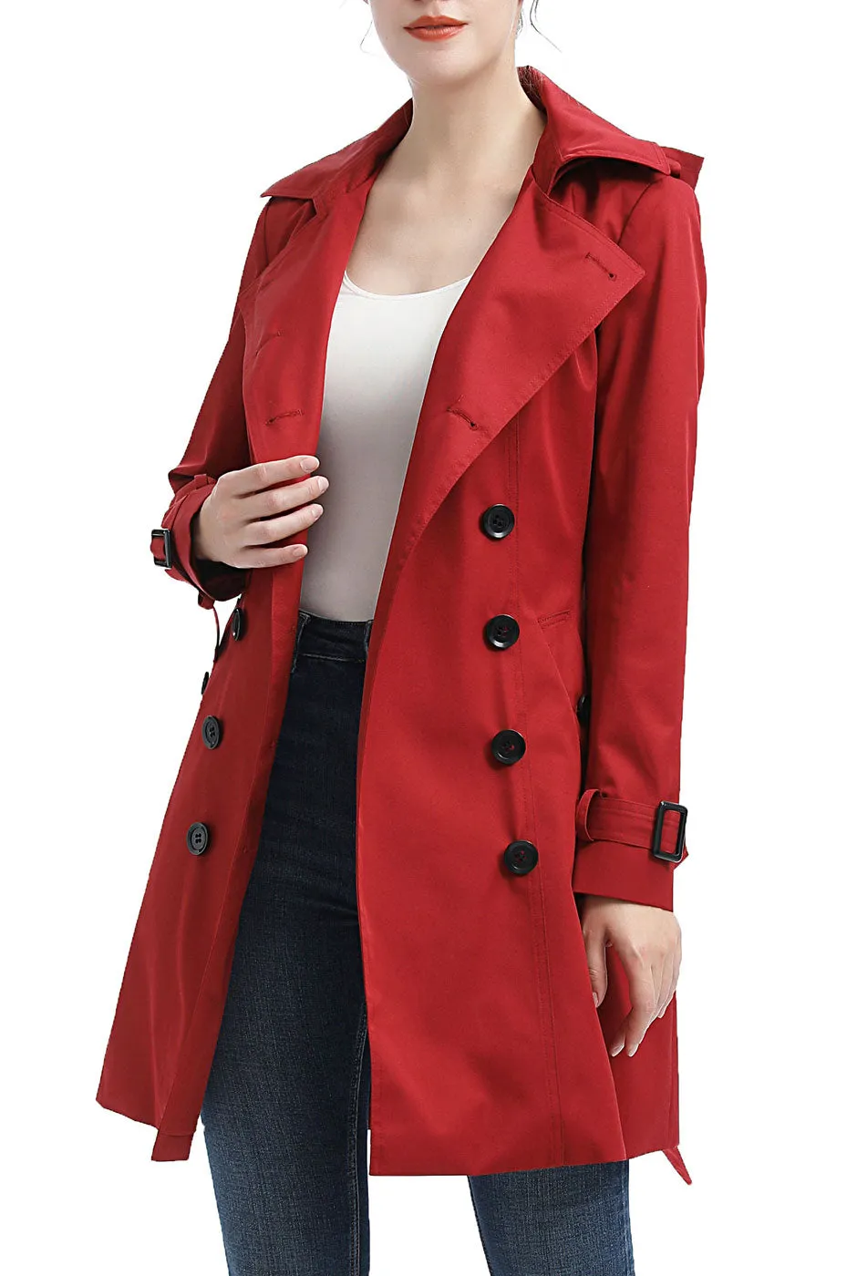 Kimi   Kai Women's "Adley" Waterproof Hooded Trench Coat