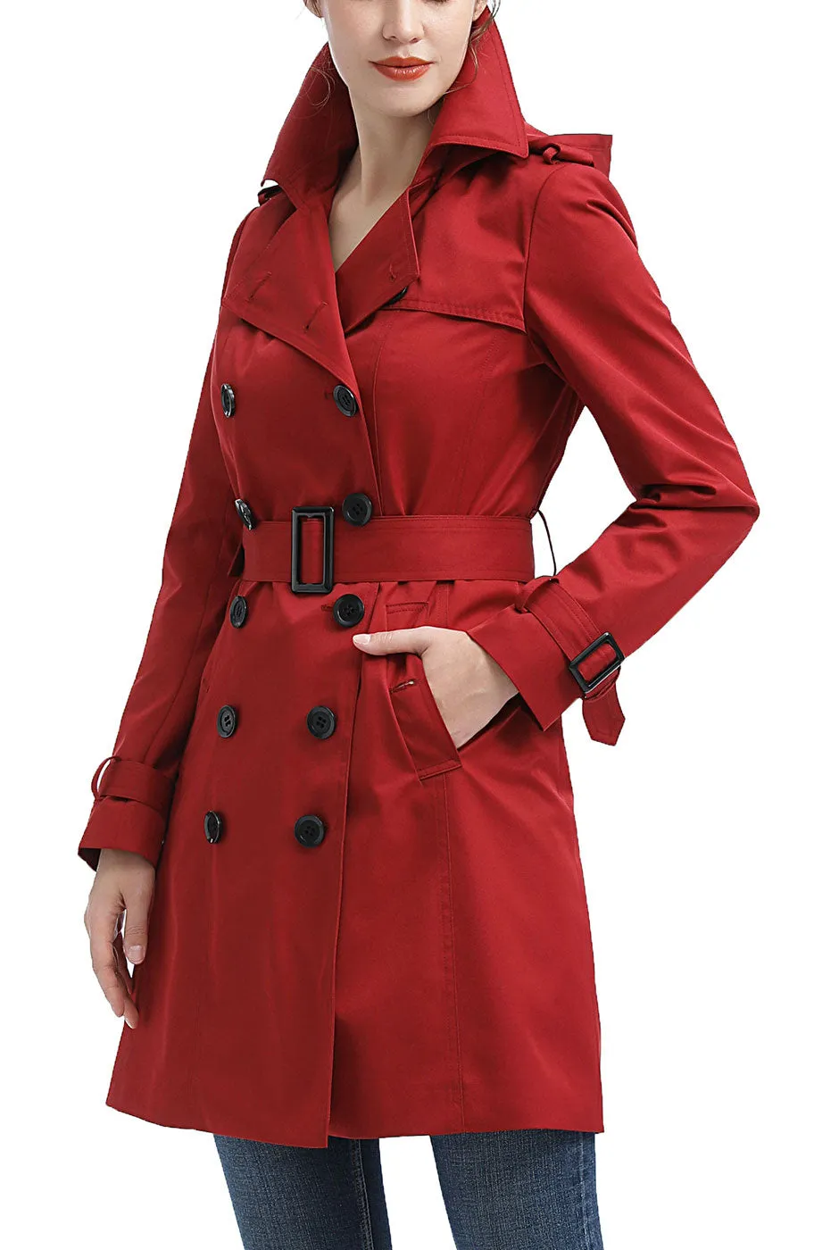 Kimi   Kai Women's "Adley" Waterproof Hooded Trench Coat