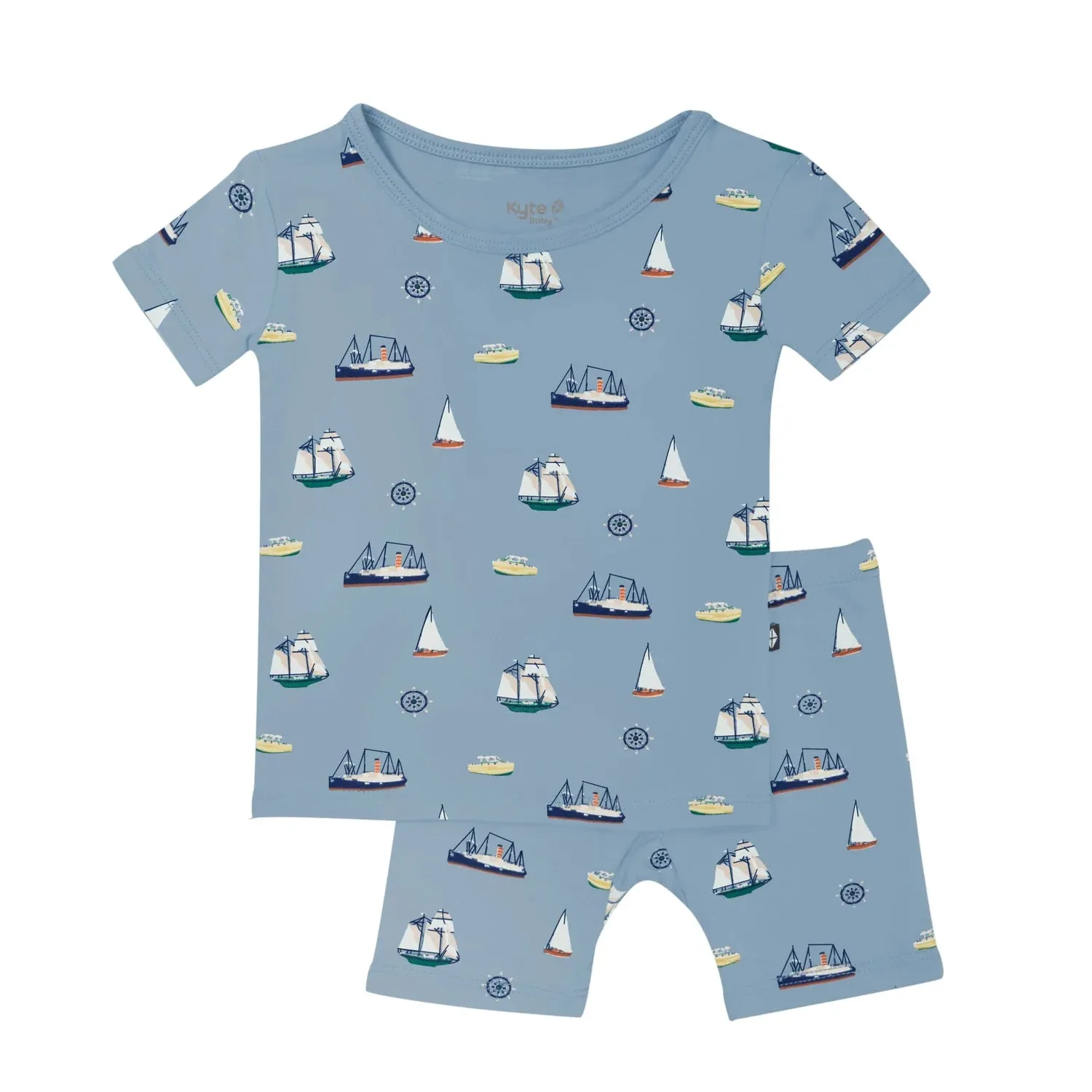 Kyte Baby - Short Sleeve Toddler Pj Set - Vintage Boats