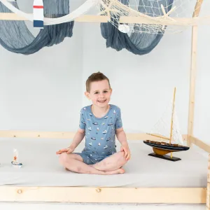 Kyte Baby - Short Sleeve Toddler Pj Set - Vintage Boats