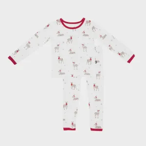 Kyte Long Sleeve Pajamas in Cloud Deer 4T