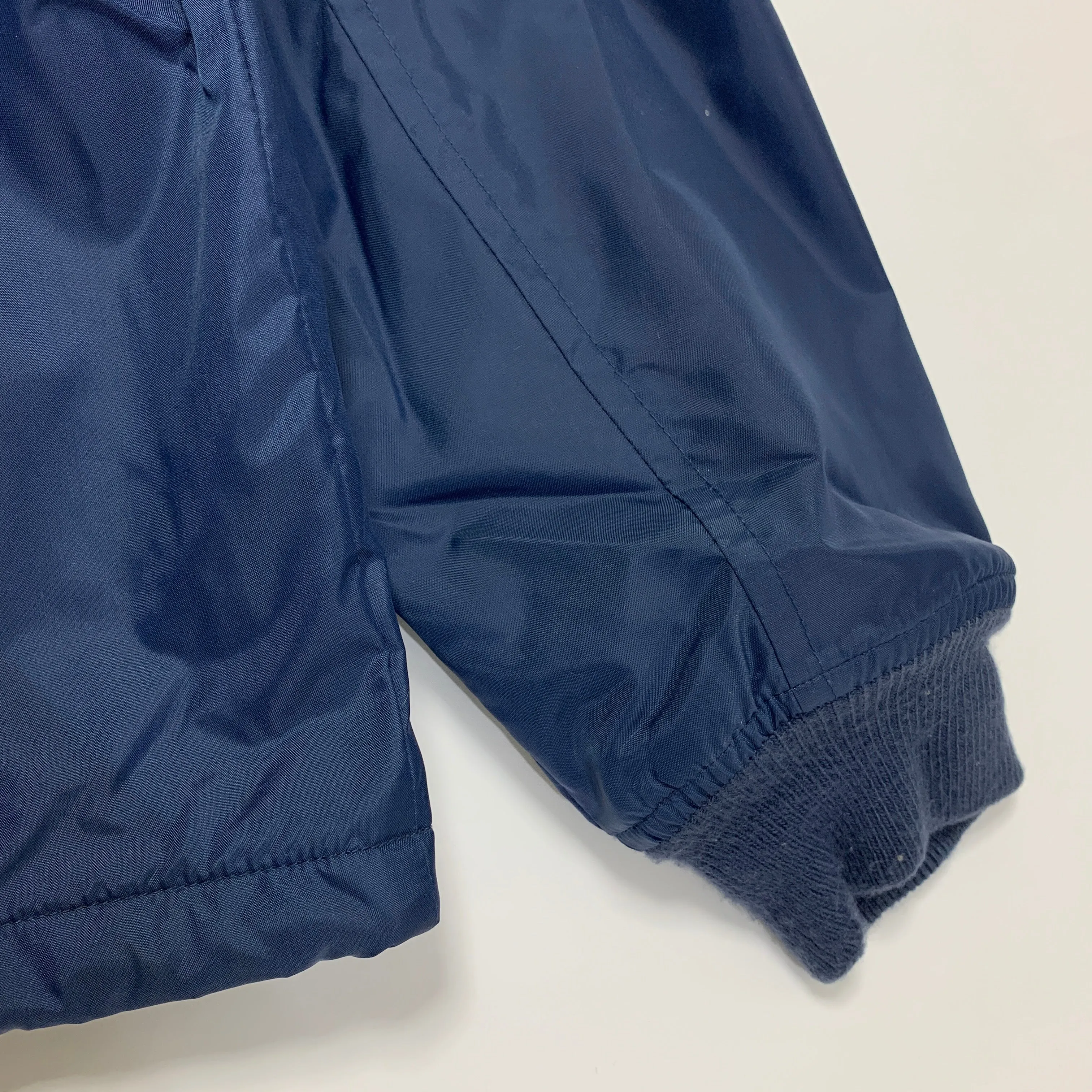 [L] A Bathing Ape Bape Classics Racing Jacket Nylon Navy