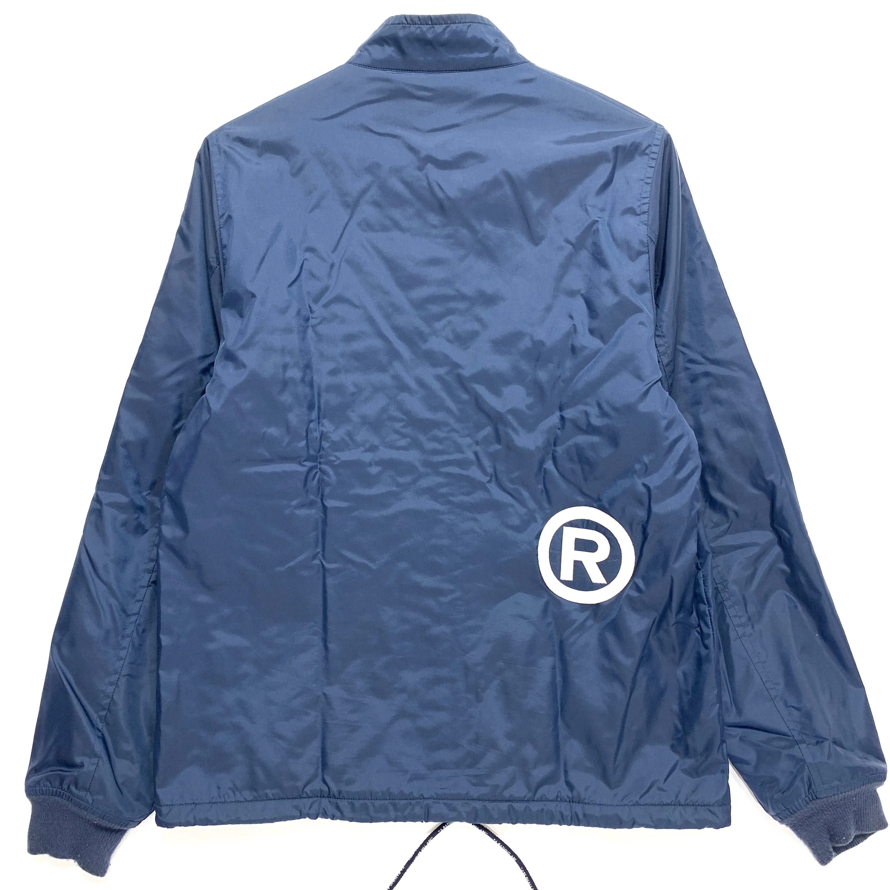 [L] A Bathing Ape Bape Classics Racing Jacket Nylon Navy