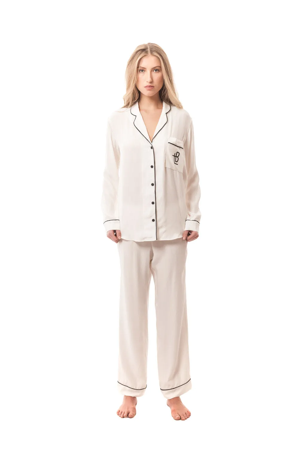 La Principessa Silk Logo Pajama Trio