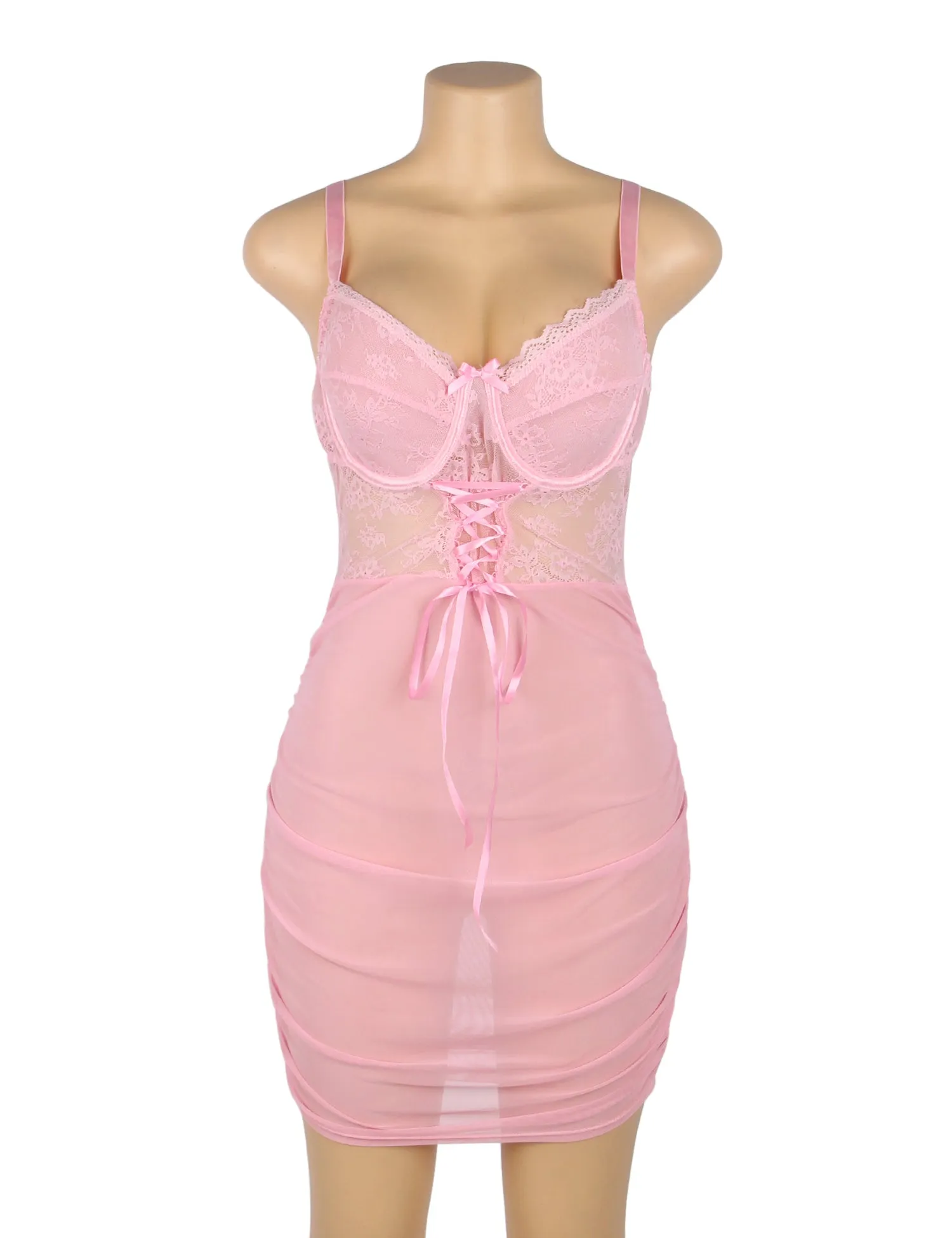 Lace Mesh Egypt Sexy Push Up Suspenders Nightdress