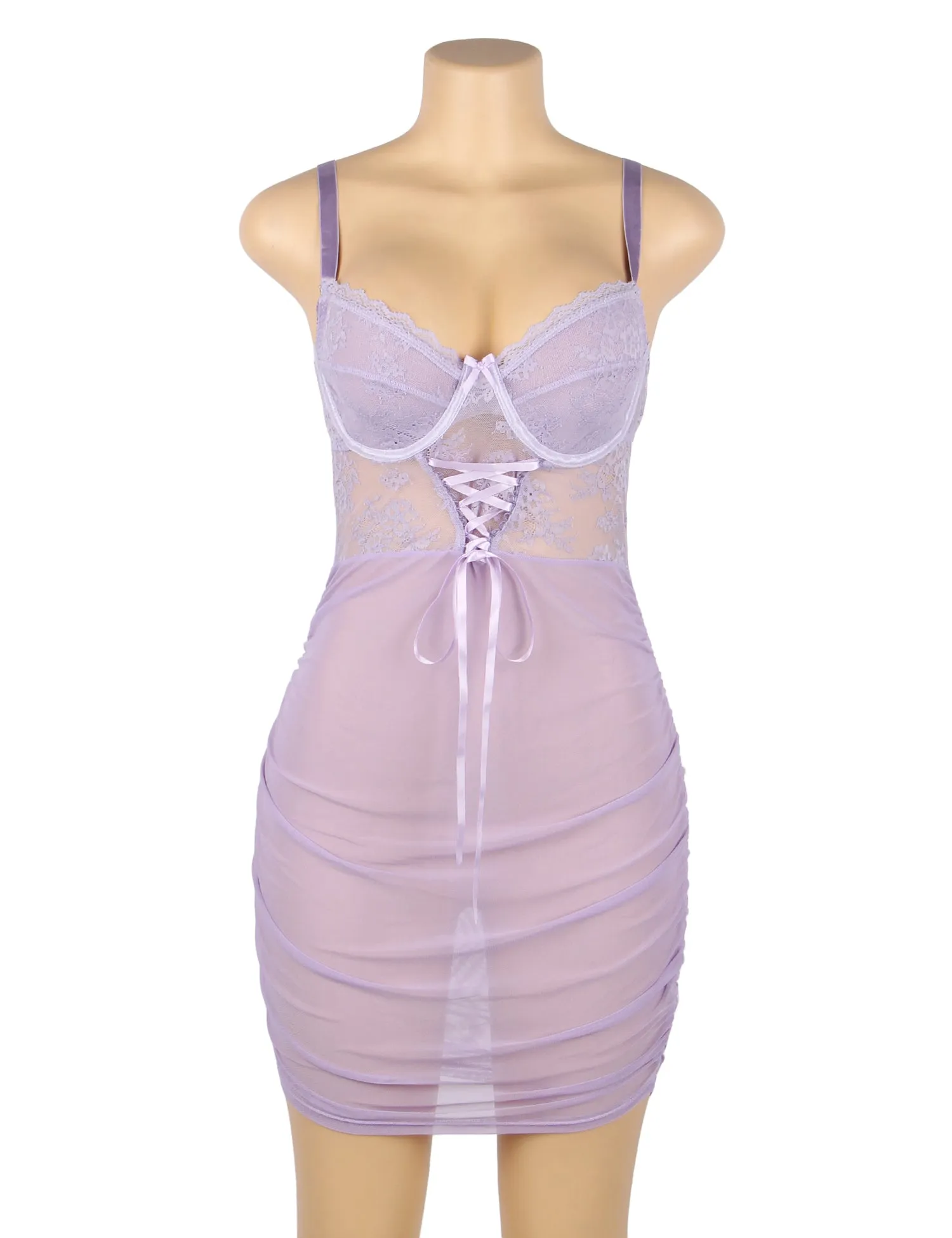Lace Mesh Egypt Sexy Push Up Suspenders Nightdress