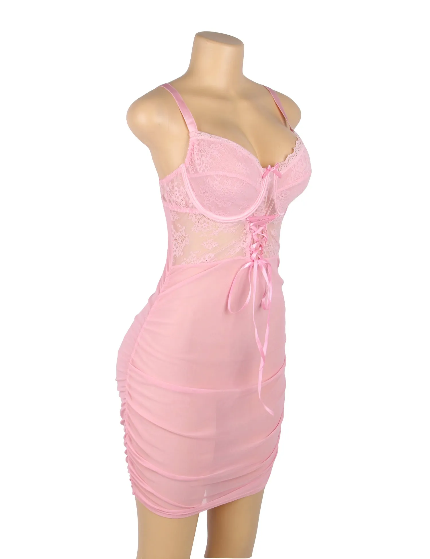 Lace Mesh Egypt Sexy Push Up Suspenders Nightdress