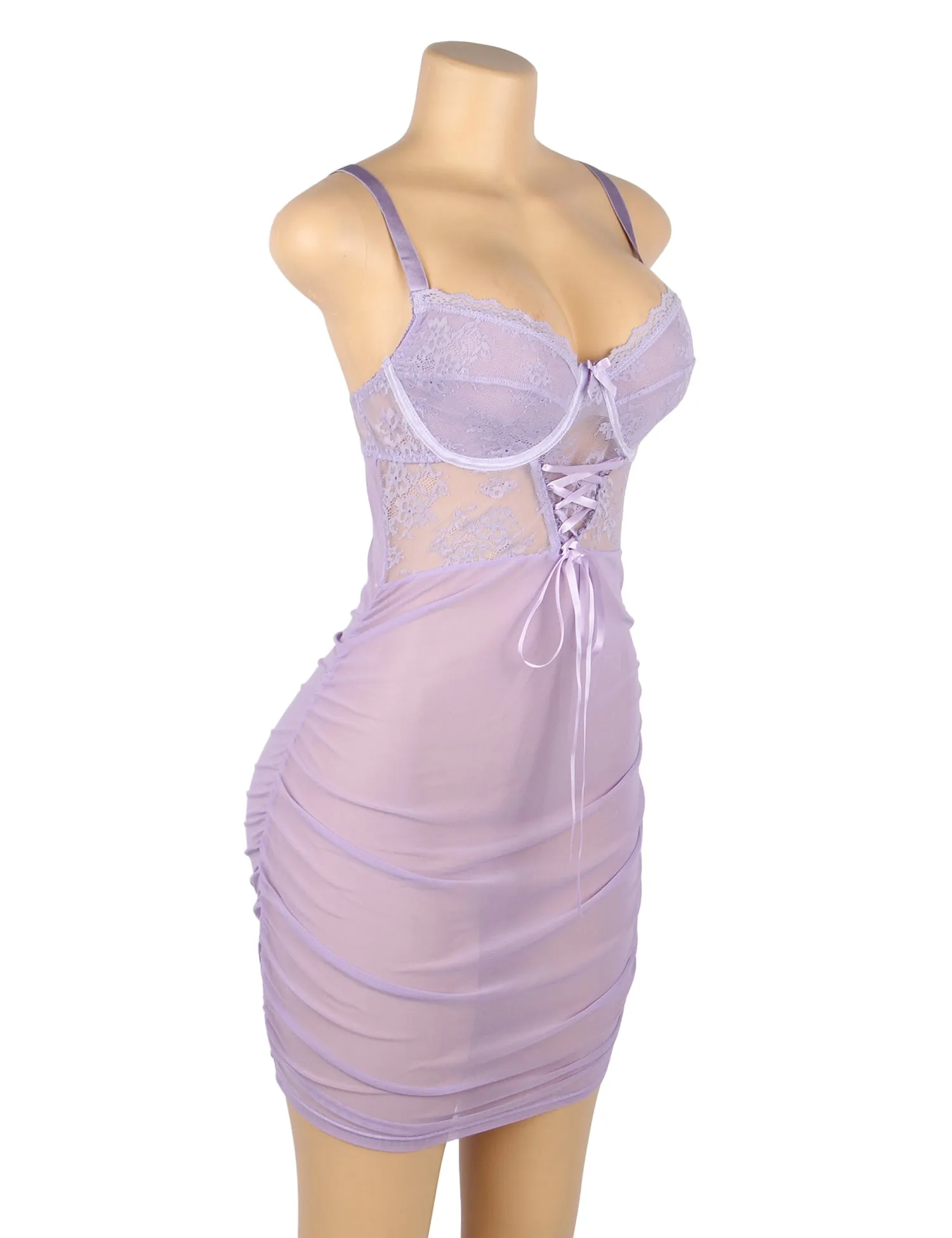 Lace Mesh Egypt Sexy Push Up Suspenders Nightdress