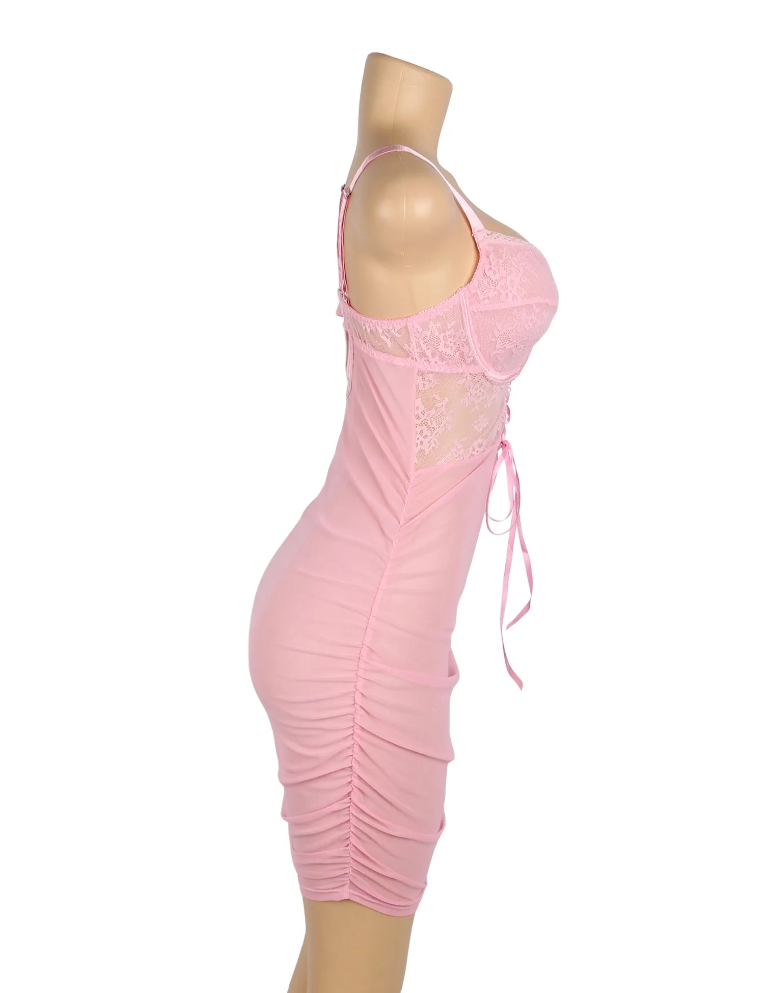 Lace Mesh Egypt Sexy Push Up Suspenders Nightdress